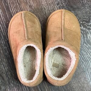 Cozy Tan Suede Slippers